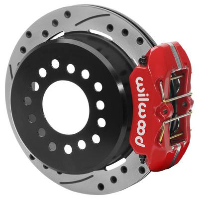 Wilwood Forged Dynalite Drilled and Slotted Rear Brake Kit (Red) - 140-16407-DR